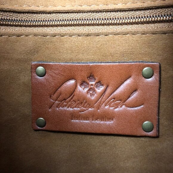 PATRICIA NASH Nevoso Patchwork Whip Stitch Leather Purse Double Zip Tote Bag - Picture 5 of 14